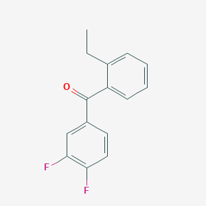 molecular formula C15H12F2O B1359037 3,4-Difluoro-2'-ethylbenzophenone CAS No. 951884-97-2