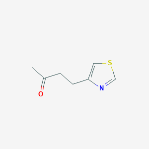 molecular formula C7H9NOS B13590371 4-(1,3-Thiazol-4-yl)butan-2-one 