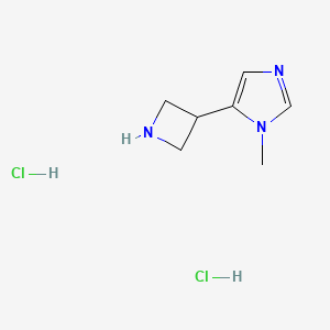 molecular formula C7H13Cl2N3 B13590377 5-(azetidin-3-yl)-1-methyl-1H-imidazoledihydrochloride 