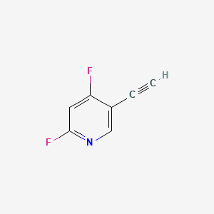 molecular formula C7H3F2N B13590384 5-Ethynyl-2,4-difluoropyridine 