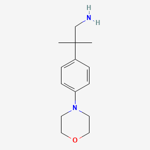 molecular formula C14H22N2O B13590402 2-Methyl-2-(4-morpholinophenyl)propan-1-amine 