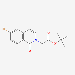 molecular formula C15H16BrNO3 B13590446 Tert-butyl2-(6-bromo-1-oxo-1,2-dihydroisoquinolin-2-yl)acetate 