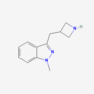 molecular formula C12H15N3 B13590451 3-(Azetidin-3-ylmethyl)-1-methyl-1h-indazole 