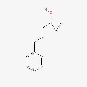 molecular formula C12H16O B13590461 1-(3-Phenylpropyl)cyclopropan-1-ol 