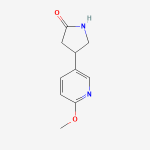 molecular formula C10H12N2O2 B13590467 4-(6-Methoxypyridin-3-yl)pyrrolidin-2-one 