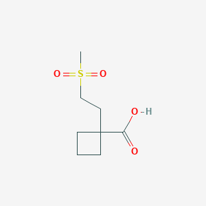 1-(2-(Methylsulfonyl)ethyl)cyclobutane-1-carboxylic acid