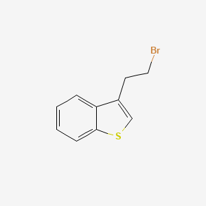 molecular formula C10H9BrS B13590548 3-(2-bromoethyl)Benzo[b]thiophene 