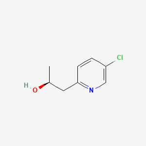 molecular formula C8H10ClNO B13590552 (S)-1-(5-Chloropyridin-2-yl)propan-2-ol 