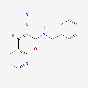 (2Z)-N-benzyl-2-cyano-3-(pyridin-3-yl)prop-2-enamide