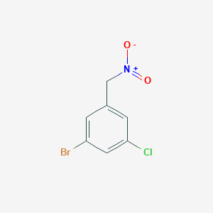 molecular formula C7H5BrClNO2 B13590556 1-Bromo-3-chloro-5-(nitromethyl)benzene 