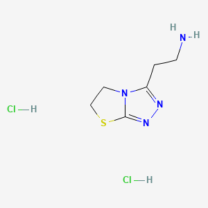 2-{5H,6H-[1,2,4]triazolo[3,4-b][1,3]thiazol-3-yl}ethan-1-aminedihydrochloride