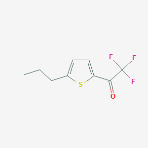 molecular formula C9H9F3OS B13590594 2,2,2-Trifluoro-1-(5-propylthiophen-2-yl)ethanone 