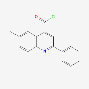 molecular formula C17H12ClNO B1359062 6-甲基-2-苯基喹啉-4-甲酰氯 CAS No. 174636-75-0