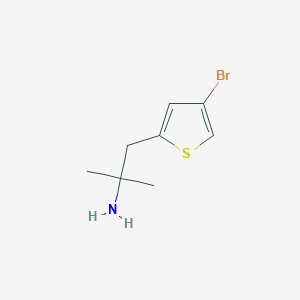 molecular formula C8H12BrNS B13590636 1-(4-Bromothiophen-2-yl)-2-methylpropan-2-amine 