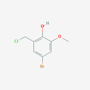 molecular formula C8H8BrClO2 B13590644 4-Bromo-2-(chloromethyl)-6-methoxyphenol 