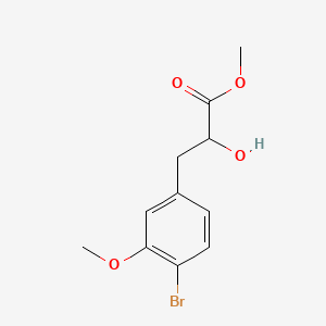 molecular formula C11H13BrO4 B13590646 Methyl 3-(4-bromo-3-methoxyphenyl)-2-hydroxypropanoate 