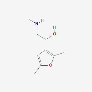 molecular formula C9H15NO2 B13590651 1-(2,5-Dimethyl-3-furyl)-2-(methylamino)ethanol 