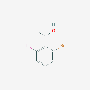 molecular formula C9H8BrFO B13590658 1-(2-Bromo-6-fluorophenyl)prop-2-en-1-ol 