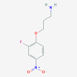 molecular formula C9H11FN2O3 B13590664 3-(2-Fluoro-4-nitrophenoxy)propan-1-amine 