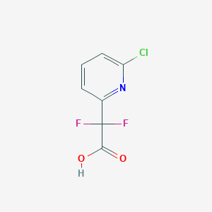 molecular formula C7H4ClF2NO2 B13590722 2-(6-Chloropyridin-2-yl)-2,2-difluoroaceticacid 