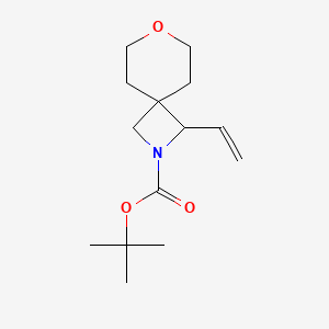 molecular formula C14H23NO3 B13590737 Tert-butyl1-ethenyl-7-oxa-2-azaspiro[3.5]nonane-2-carboxylate 