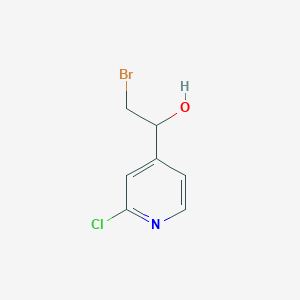 molecular formula C7H7BrClNO B13590753 2-Bromo-1-(2-chloropyridin-4-yl)ethan-1-ol CAS No. 23794-17-4