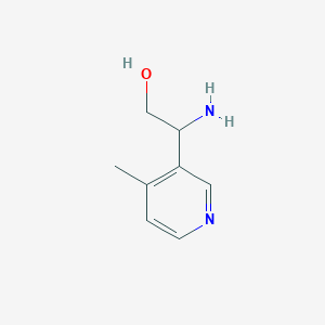 molecular formula C8H12N2O B13590790 2-Amino-2-(4-methylpyridin-3-yl)ethan-1-ol 