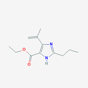 molecular formula C12H18N2O2 B135908 Ethyl 4-(prop-1-en-2-yl)-2-propyl-1H-imidazole-5-carboxylate CAS No. 157356-73-5