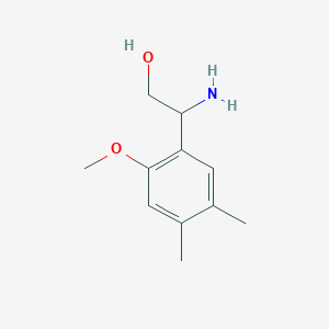 molecular formula C11H17NO2 B13590804 2-Amino-2-(2-methoxy-4,5-dimethylphenyl)ethan-1-ol 