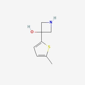 molecular formula C8H11NOS B13590807 3-(5-Methylthiophen-2-yl)azetidin-3-ol 