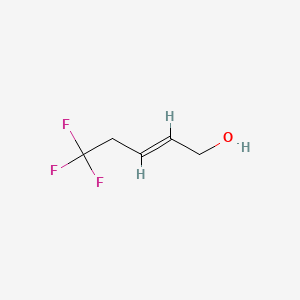 molecular formula C5H7F3O B13590834 5,5,5-Trifluoropent-2-en-1-ol 