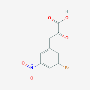 molecular formula C9H6BrNO5 B13590839 3-(3-Bromo-5-nitrophenyl)-2-oxopropanoic acid 