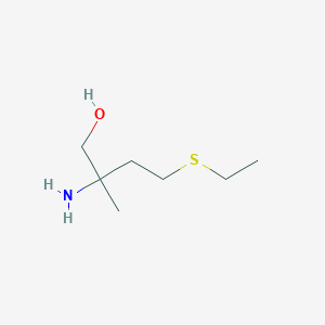 molecular formula C7H17NOS B13590865 2-Amino-4-(ethylthio)-2-methylbutan-1-ol 