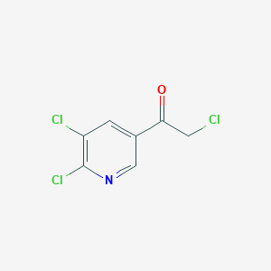 molecular formula C7H4Cl3NO B13590877 2-Chloro-1-(5,6-dichloropyridin-3-yl)ethan-1-one CAS No. 136592-05-7