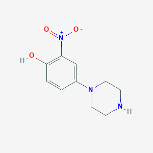 molecular formula C10H13N3O3 B13590888 4-Piperazinylnitrophenol 