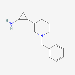 molecular formula C15H22N2 B13590895 2-(1-Benzylpiperidin-3-yl)cyclopropan-1-amine 