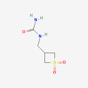 molecular formula C5H10N2O3S B13590899 [(1,1-Dioxo-1lambda6-thietan-3-yl)methyl]urea 