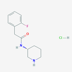 2-(2-fluorophenyl)-N-[(3R)-piperidin-3-yl]acetamidehydrochloride