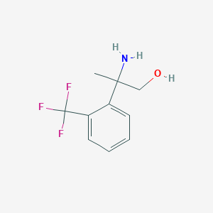 molecular formula C10H12F3NO B13590914 2-Amino-2-(2-(trifluoromethyl)phenyl)propan-1-ol 