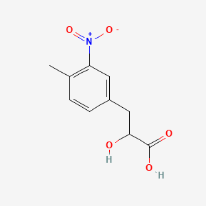 molecular formula C10H11NO5 B13590926 2-Hydroxy-3-(4-methyl-3-nitrophenyl)propanoic acid 