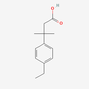 molecular formula C13H18O2 B13590961 3-(4-Ethylphenyl)-3-methylbutanoic acid 