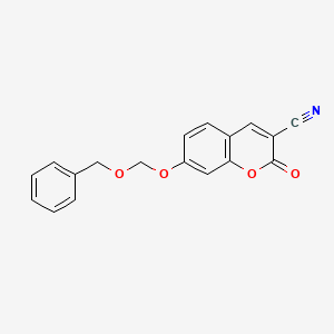 molecular formula C18H13NO4 B13590977 7-Benzyloxymethyloxy-3-cyanocoumarin 