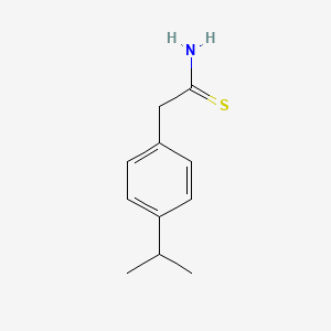 molecular formula C11H15NS B13590984 2-(4-Isopropylphenyl)ethanethioamide 