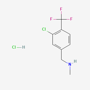 {[3-Chloro-4-(trifluoromethyl)phenyl]methyl}(methyl)aminehydrochloride