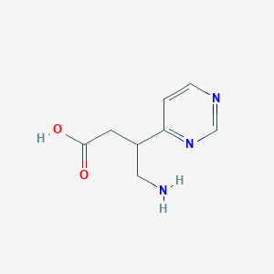 molecular formula C8H11N3O2 B13591035 4-Amino-3-(pyrimidin-4-yl)butanoic acid 