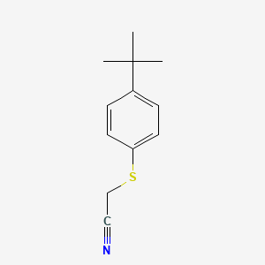 molecular formula C12H15NS B1359105 乙腈，[[4-(1,1-二甲基乙基)苯基]硫代]- CAS No. 7605-24-5