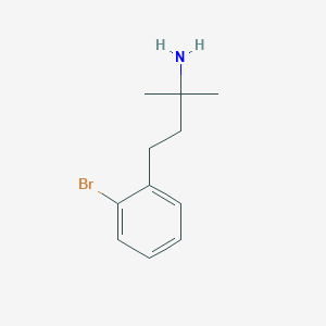 molecular formula C11H16BrN B13591055 4-(2-Bromophenyl)-2-methylbutan-2-amine 