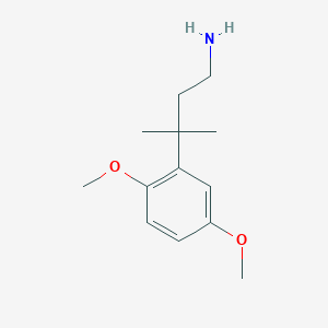 molecular formula C13H21NO2 B13591063 3-(2,5-Dimethoxyphenyl)-3-methylbutan-1-amine 