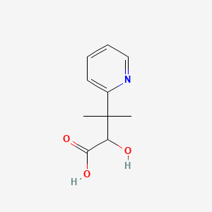 molecular formula C10H13NO3 B13591090 2-Hydroxy-3-methyl-3-(pyridin-2-yl)butanoicacid 