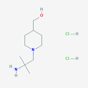 molecular formula C10H24Cl2N2O B13591091 [1-(2-Amino-2-methylpropyl)piperidin-4-yl]methanoldihydrochloride 